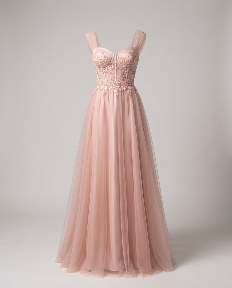 Blush tulle layers