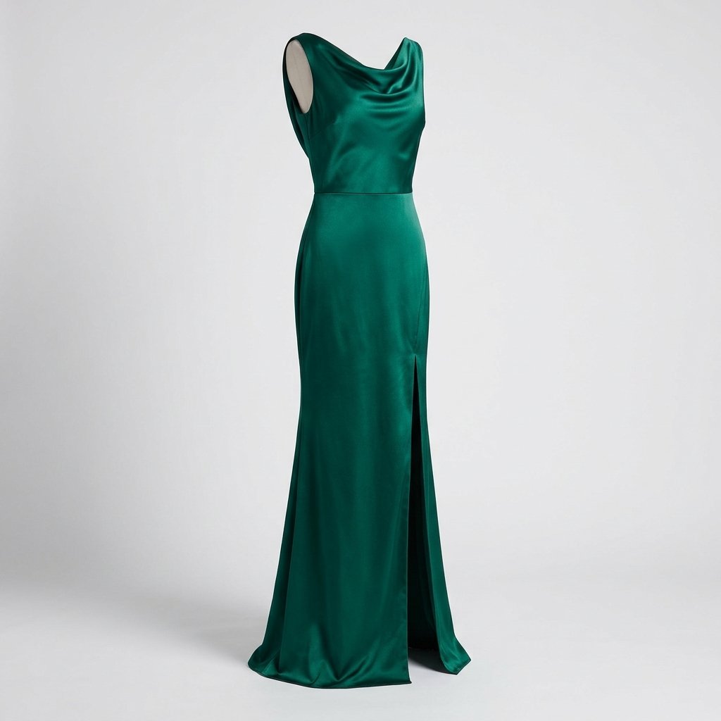 Emerald satin column